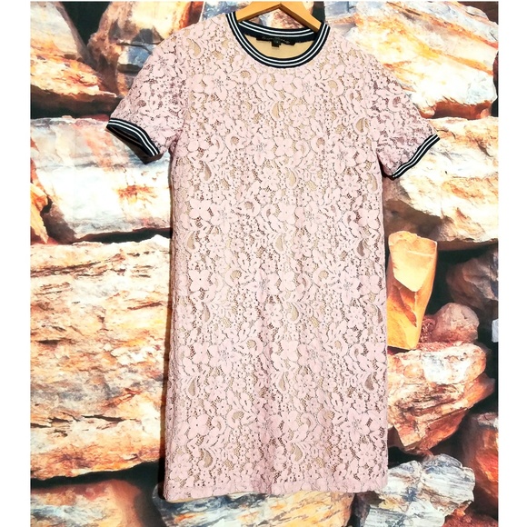 Kamiseta Pink Lace Dress Size Medium - Picture 3 of 6